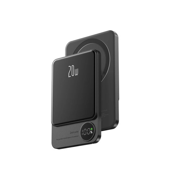 MagSafe PowerBank με LCD 10 000mAh | μαύρο | black | FixPremium