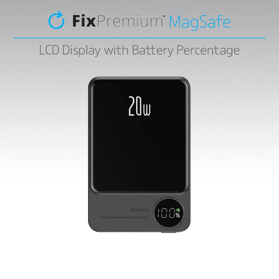MagSafe PowerBank με LCD 5000mAh | πράσινο | green | FixPremium