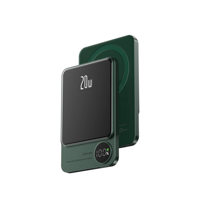 MagSafe PowerBank με LCD 5000mAh | πράσινο | green | FixPremium