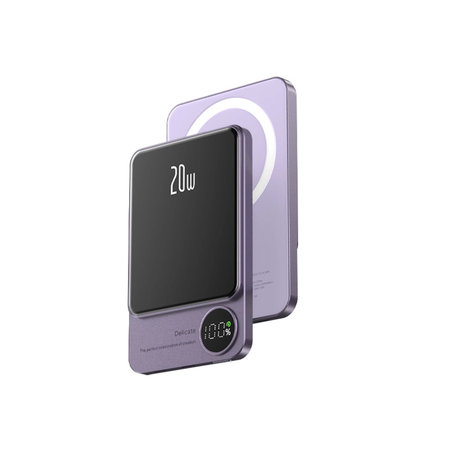 MagSafe PowerBank με LCD 5000mAh | μωβ | purple | FixPremium