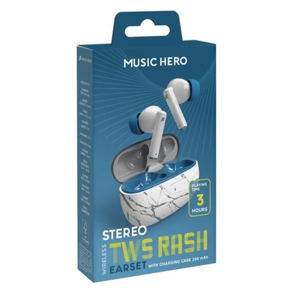 Ασύρματα Ακουστικά TWS RASH | Fantasy Blue | Music Hero