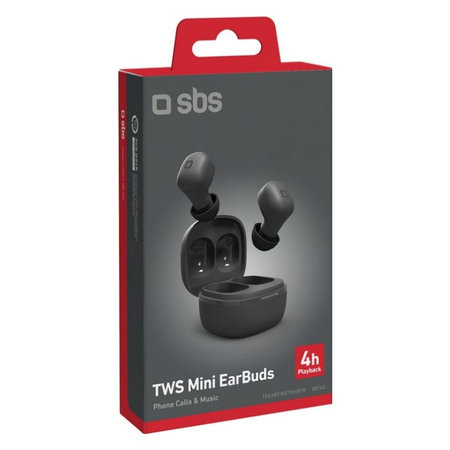 Ασύρματα Ακουστικά TWS Mini | Black | Μαύρο | SBS