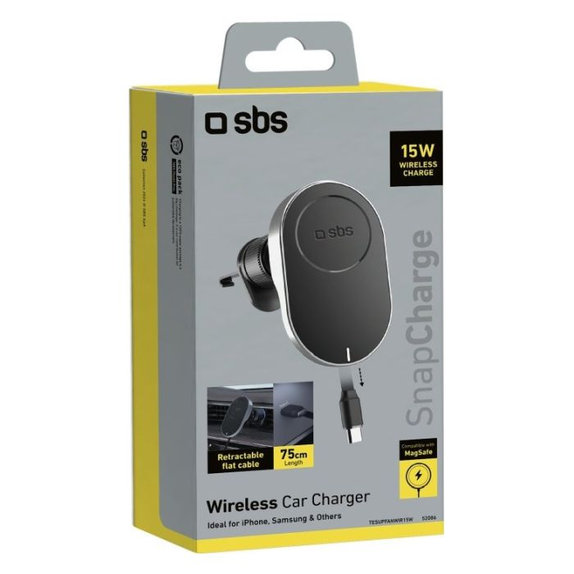 Κάτοχος Αυτοκινήτου με MagSafe, 15W | Μαύρο | Black | SBS