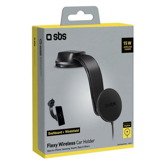 Κάτοχος Αυτοκινήτου Flexy με MagSafe, 15W | Μαύρο | Black | SBS
