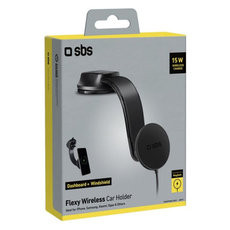Κάτοχος Αυτοκινήτου Flexy με MagSafe, 15W | Μαύρο | Black | SBS