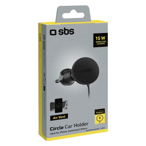 Κάτοχος Αυτοκινήτου Circle με MagSafe, 15W | Μαύρο | Black | SBS