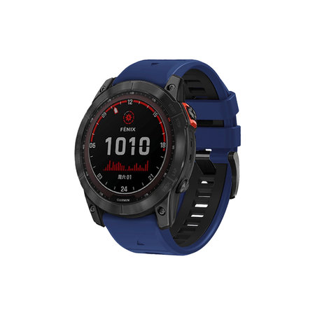 Δίχρωμο Λουράκι Σιλικόνης για Garmin (QuickFit 22mm) | Μπλε | Blue | FixPremium
