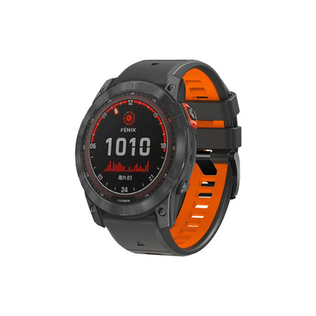 Δίχρωμο Λουράκι Σιλικόνης για Garmin (QuickFit 26mm) | grey | FixPremium