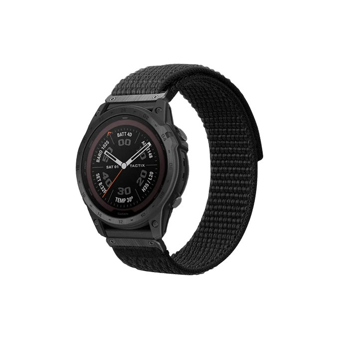 Λουράκι Νάιλον για Garmin (QuickFit 22mm) | Μαύρο | Black | FixPremium