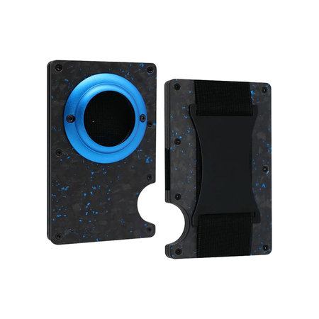 Πορτοφόλι AirTag Carbon με λουράκι | μπλε | Blue | FixPremium