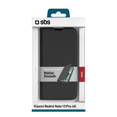 Θήκη Book Wallet Lite για Xiaomi Redmi Note 13 Pro 4G | Μαύρο | Black | SBS