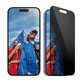 Σκληρυμένο γυαλί UWF Privacy με εφαρμογέα για iPhone 16/15, Μαύρο, PanzerGlass