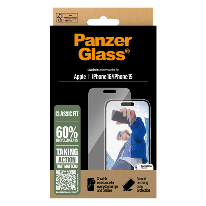 Προστατευτικό Γυαλί για iPhone 16 | transparent | PanzerGlass