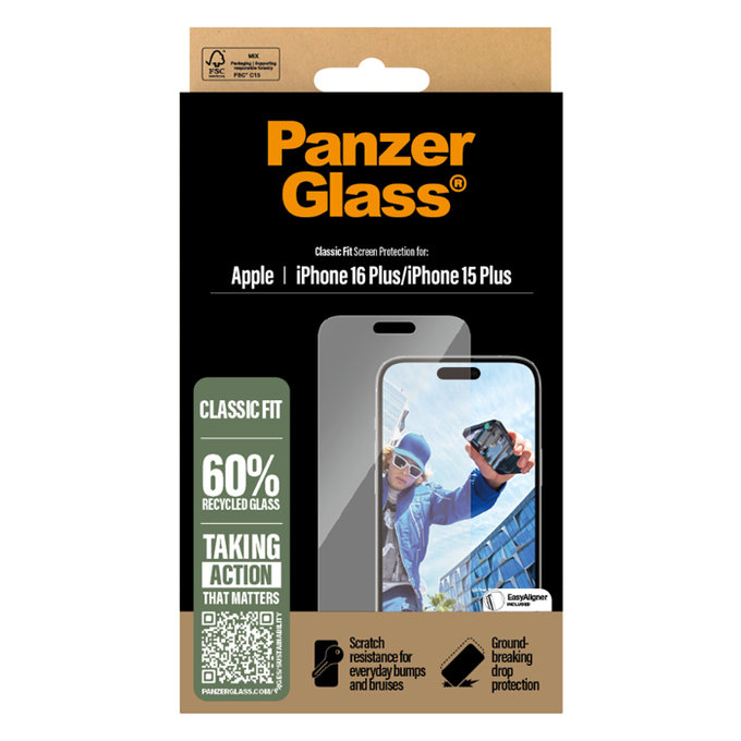 Προστατευτικό Γυαλί για iPhone 16 Plus | transparent | PanzerGlass
