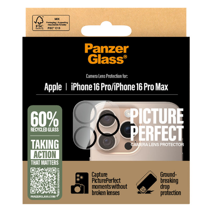Θήκη Camera Lens Protector PicturePerfect για iPhone 16 Pro και 16 Pro Max | Transparent | PanzerGlass
