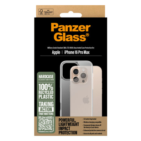 Θήκη HardCase για iPhone 16 Pro Max | Transparent | PanzerGlass