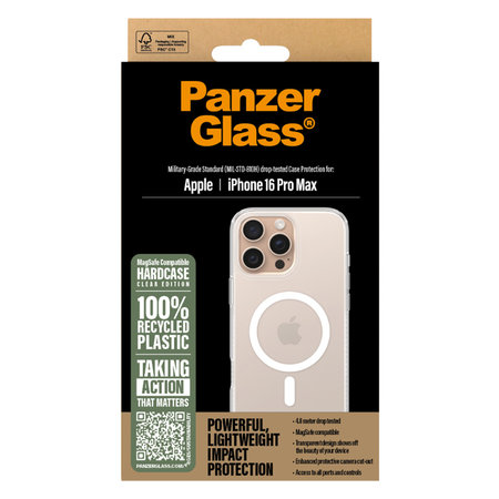 Θήκη HardCase με MagSafe για iPhone 16 Max Pro | Transparent | PanzerGlass