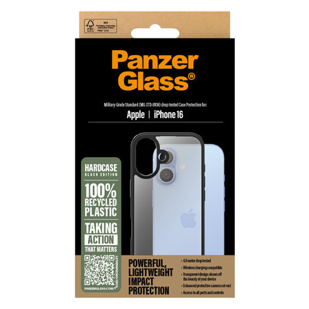 Θήκη HardCase για iPhone 16 | Μαύρο | Black | PanzerGlass