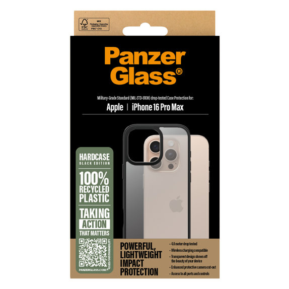 Θήκη HardCase για iPhone 16 Pro Max | Μαύρο | Black | PanzerGlass