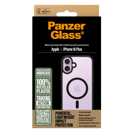 Θήκη HardCase με MagSafe για iPhone 16 Plus | Μαύρο | Black | PanzerGlass