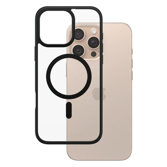 Θήκη HardCase με MagSafe για iPhone 16 Pro Max, Μαύρο, PanzerGlass