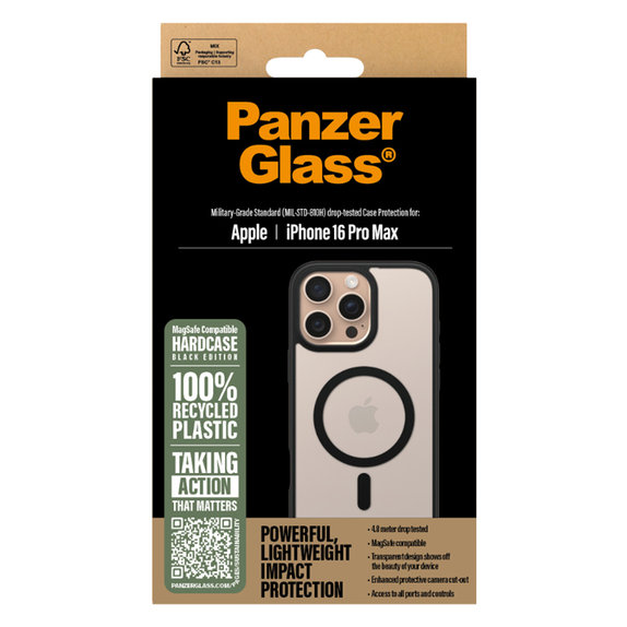 Θήκη HardCase με MagSafe για iPhone 16 Pro Max | Μαύρο | Black | PanzerGlass