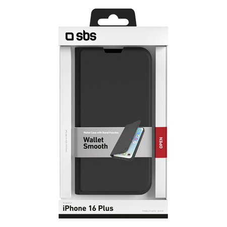 Θήκη Book Wallet Smooth για iPhone 16 Plus | Μαύρο | Black | SBS