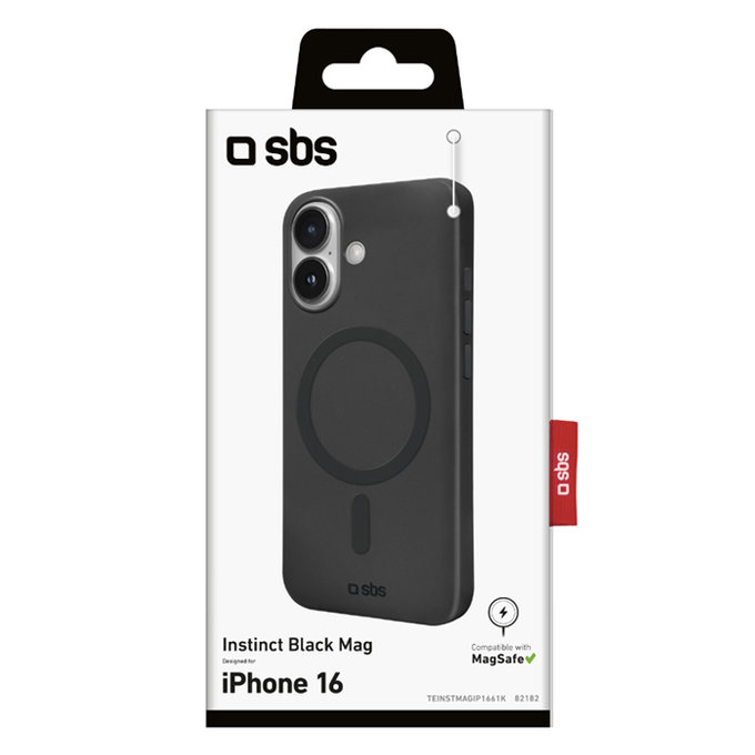 Θήκη Instinct Mag με MagSafe για iPhone 16 | Μαύρο | Black | SBS