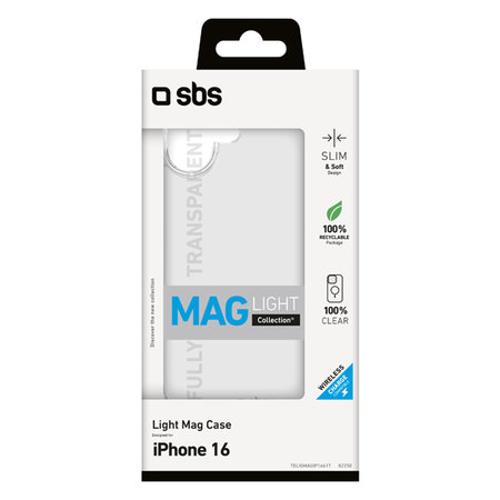 Θήκη Light Mag με MagSafe για iPhone 16 | Transparent | SBS