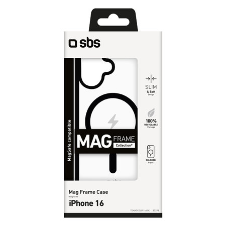 Θήκη Mag Frame με MagSafe για iPhone 16 | Μαύρο | Black | SBS