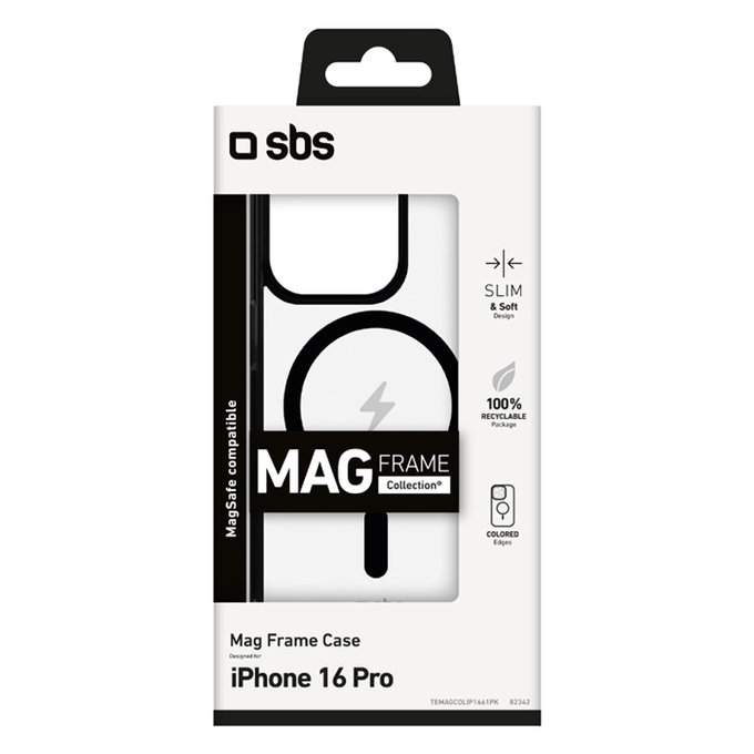 Θήκη Mag Frame με MagSafe για iPhone 16 Pro | Μαύρο | Black | SBS