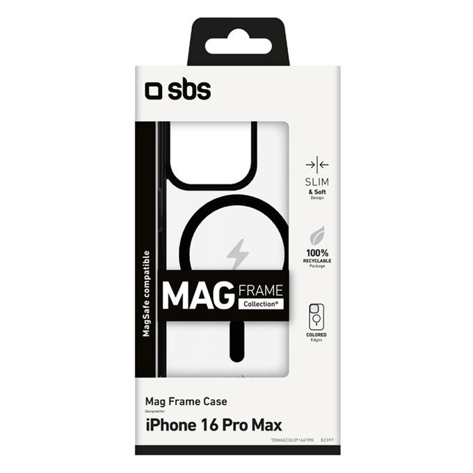 Θήκη Mag Frame με MagSafe για iPhone 16 Pro Max | Μαύρο | Black | SBS