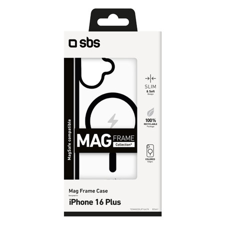 Θήκη Mag Frame με MagSafe για iPhone 16 Plus | Μαύρο | Black | SBS