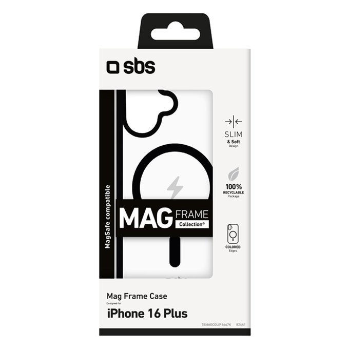 Θήκη Mag Frame με MagSafe για iPhone 16 Plus | Μαύρο | Black | SBS