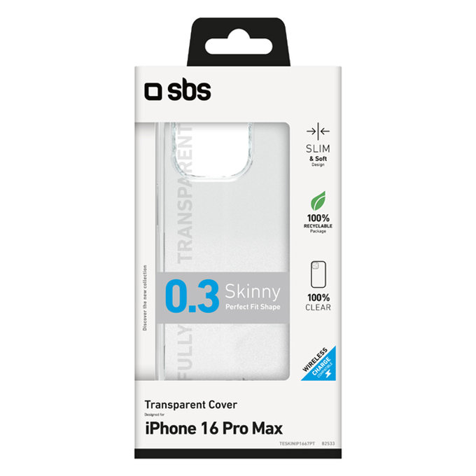 Θήκες Skinny για iPhone 16 Pro Max | Transparent | SBS