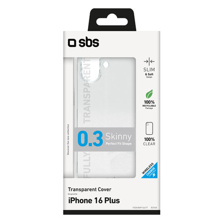 Θήκες Skinny για iPhone 16 Plus | Transparent | SBS
