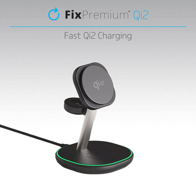 Θήκη MagSafe Charging Stand με Qi2 | Μαύρο | Black | FixPremium