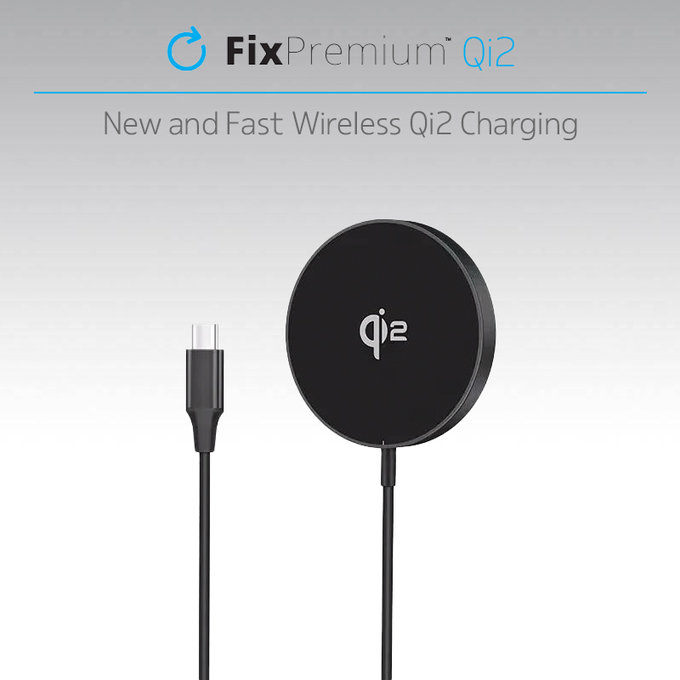 Θήκη MagSafe Charger με Qi2 | Μαύρο | Black | FixPremium