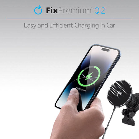 Θήκη MagSafe Car Charger με Qi2 | Μαύρο | Black | FixPremium