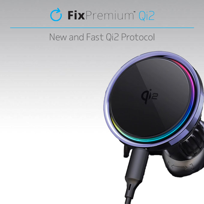 Θήκη MagSafe Car Charger Mini με Qi2 | Μαύρο | Black | FixPremium