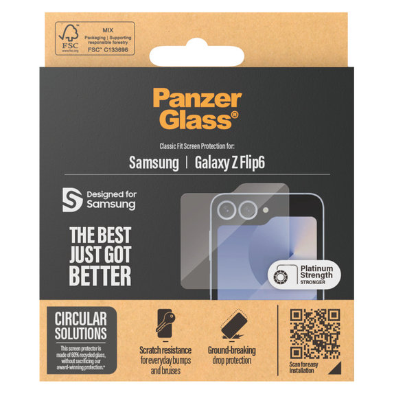 Σκληρυμένο γυαλί Classic Fit για Samsung Galaxy Z Flip6, Διάφανο, PanzerGlass