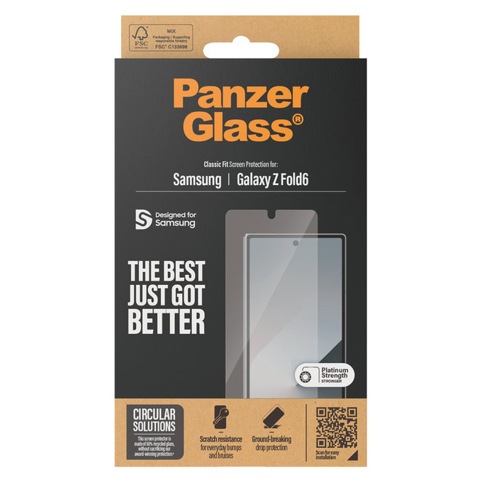 Σκληρυμένο γυαλί Classic Fit για Samsung Galaxy Z Fold6, Διάφανο, PanzerGlass