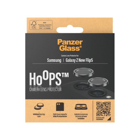 Προστατευτικό φακού κάμερας Hoops για Samsung Z Flip6, Μαύρο, PanzerGlass