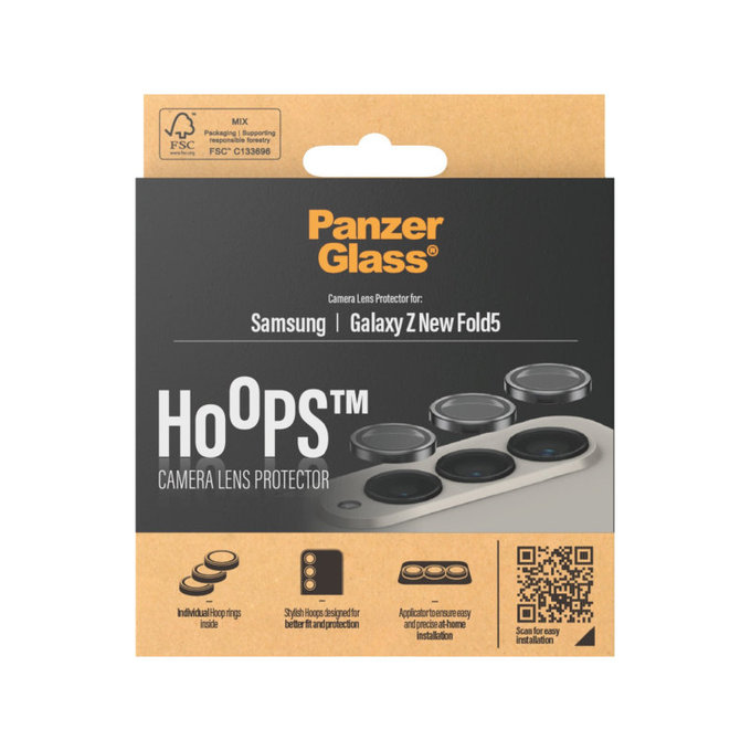 Προστατευτικό φακού κάμερας Hoops για Samsung Z Fold6, Μαύρο, PanzerGlass