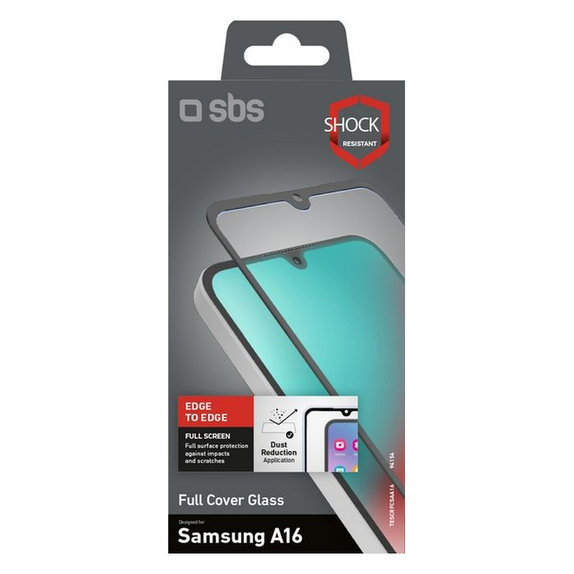 Προστατευτικό Γυαλί Full Cover για Samsung A17, A16 & A26, Μαύρο, Black, SBS