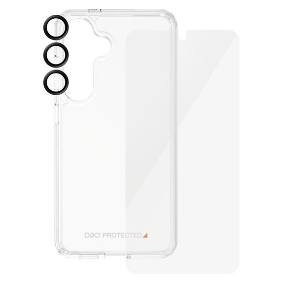 Bundle Hoops + Σκληρυμένο γυαλί UWF + Hard Case D3O για Samsung Galaxy S24, PanzerGlass
