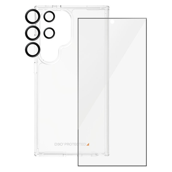 Bundle Hoops + Σκληρυμένο γυαλί UWF + Hard Case D3O για Samsung Galaxy S24 Ultra, PanzerGlass