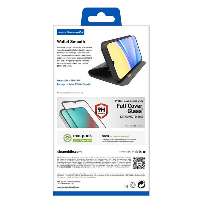 Θήκη Book Wallet Smooth για Samsung A16 | Μαύρο | Black | SBS