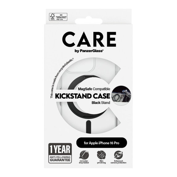 Θήκη Kickstand με MagSafe για iPhone 16 Pro, Μαύρο, CARE
