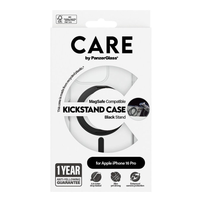 Θήκη Kickstand με MagSafe για iPhone 16 Pro, Μαύρο, CARE